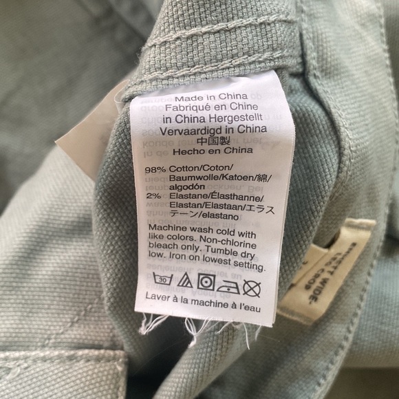 Madewell Light Blue Cropped Canvas Pants - Picture 4 of 5